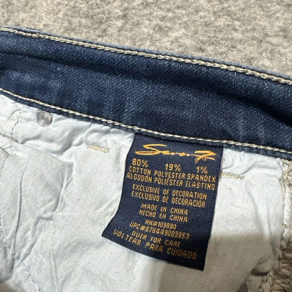Seven7 Girlfriend‎ Women's Cropped Jeans Size 6 Blue Medium Wash Denim